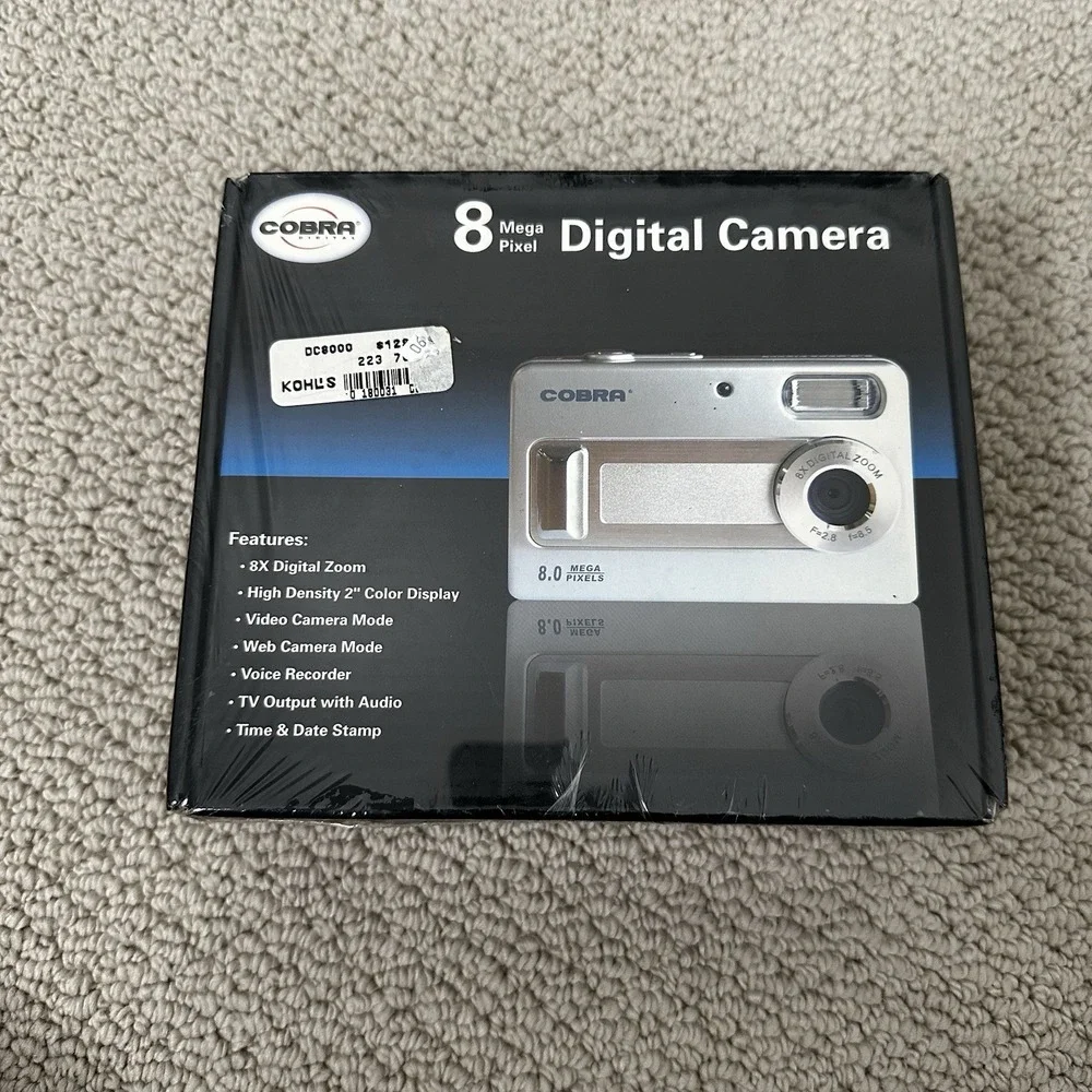 Cobra Digital DC8000 8MP Digital Camera Silver Vintage Y2K Digicam New Sealed
